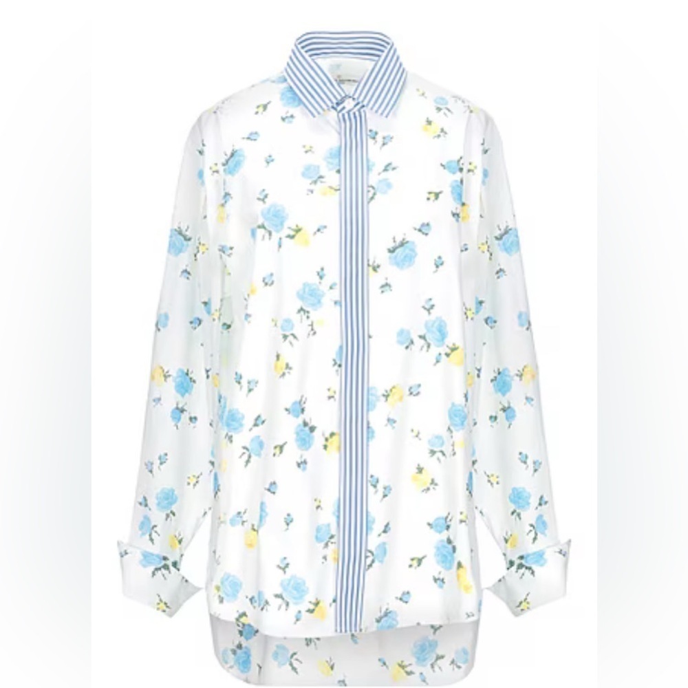 Golden Goose Jessie Long Sleeve Flower Print Shirt Small - Picture 5 of 7